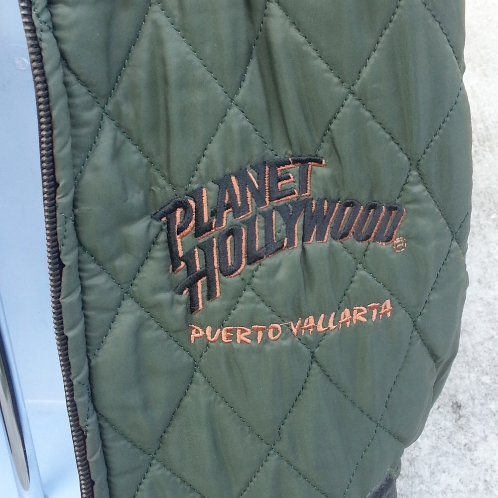Planet Hollywood Reversible Bomber Jacket Puerto Vallarta VTG - Picture 8 of 15